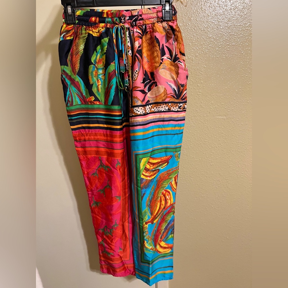 Farm Rio Mixed Print Scarf Pants - Picture 4 of 4